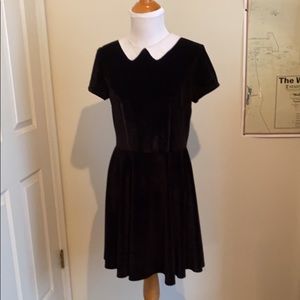 Black velvet “Wednesday” skater dress